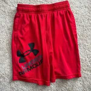 Under Armour Boys Red Shorts